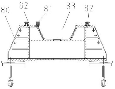 Hinged shaft support and test equipment