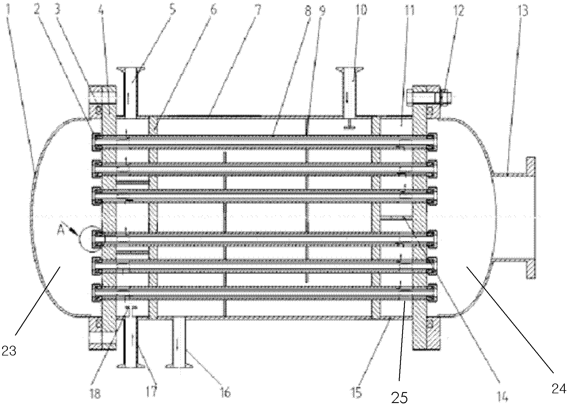 Multi-tube pass inorganic separating membrane module