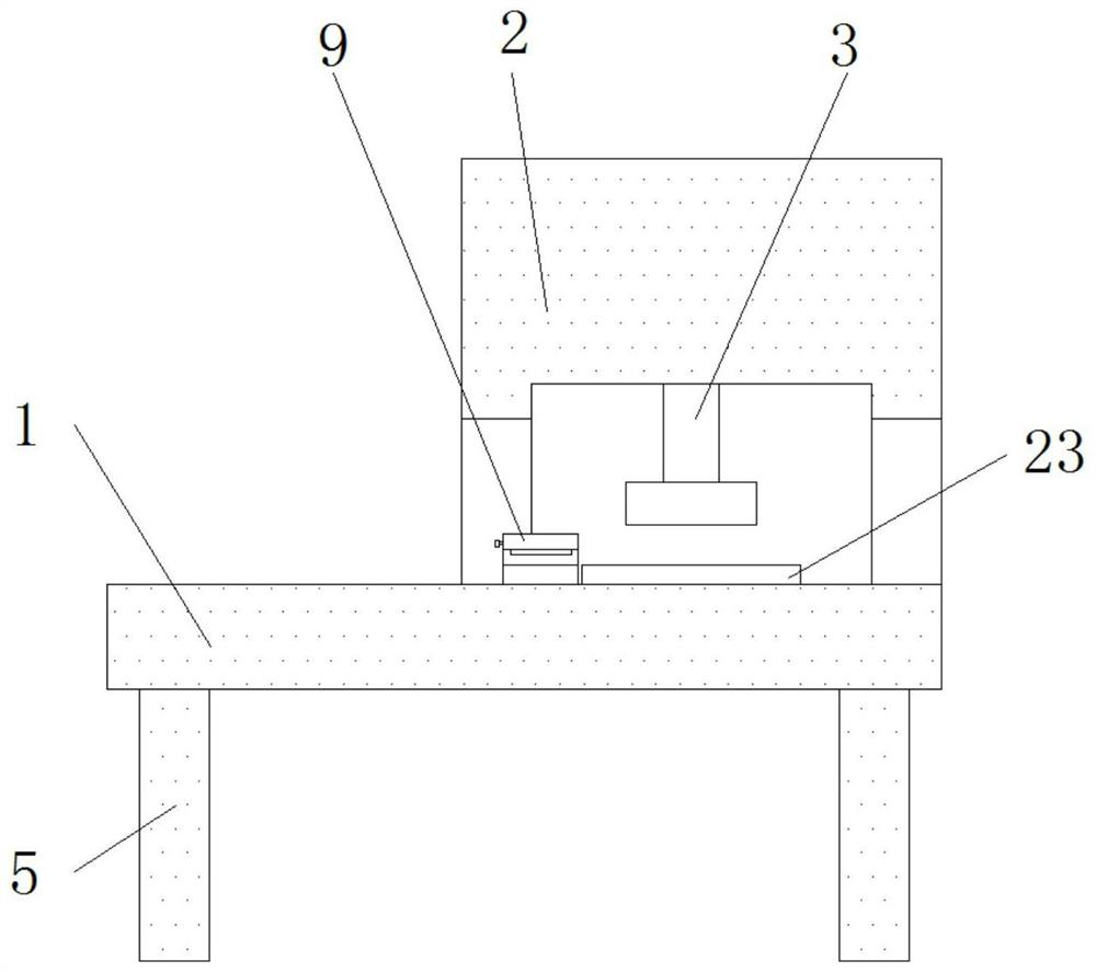 Automatic discharging and waste discharging device of open type fixed table press