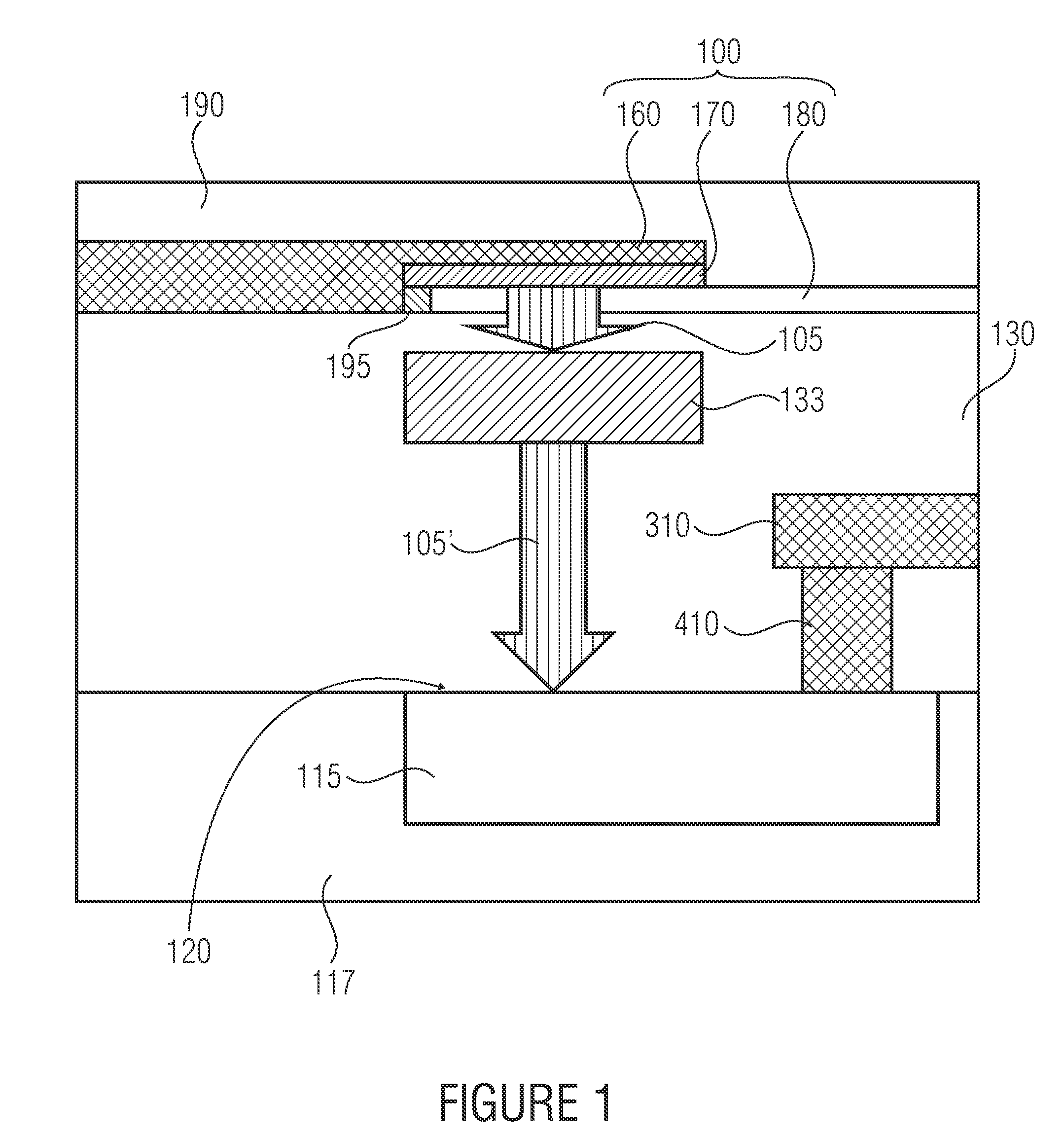 Chip for analyzing a medium comprising an integrated organic light emitter