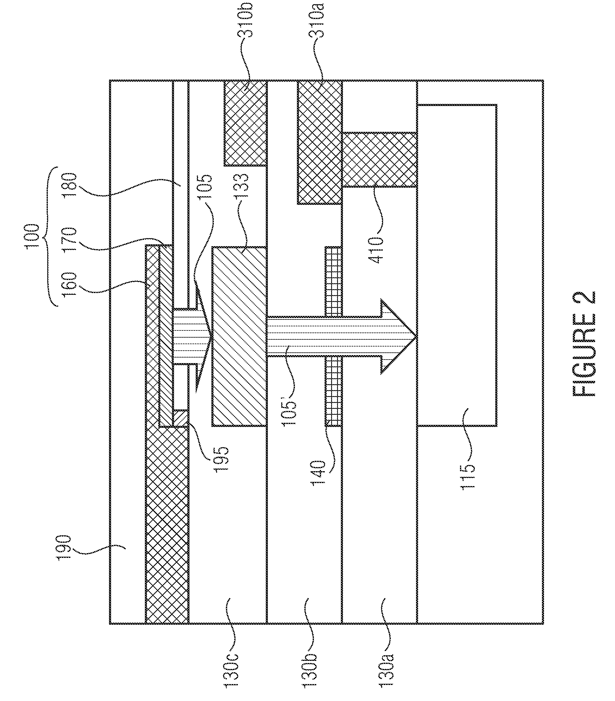 Chip for analyzing a medium comprising an integrated organic light emitter