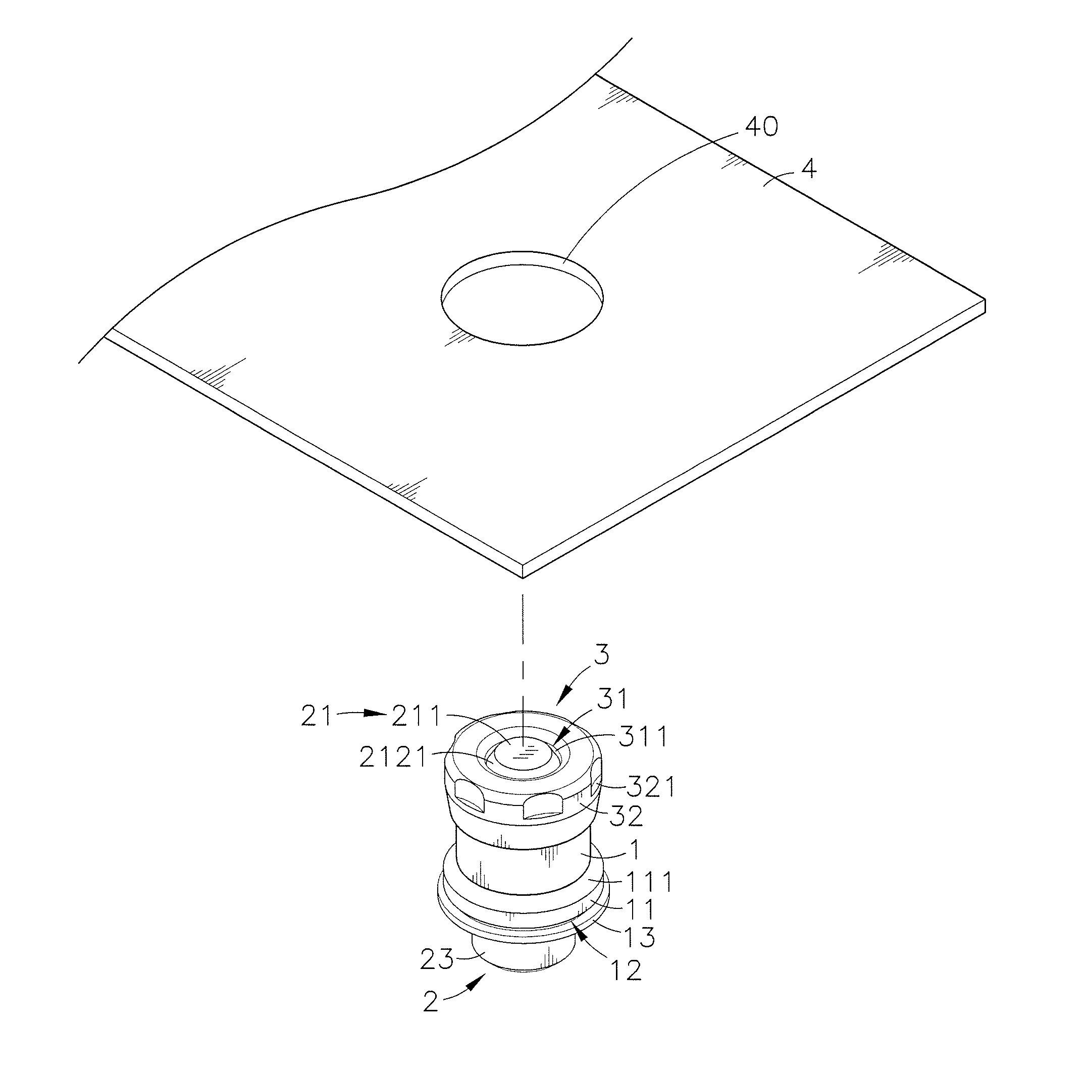 Floating fastener mounting structure