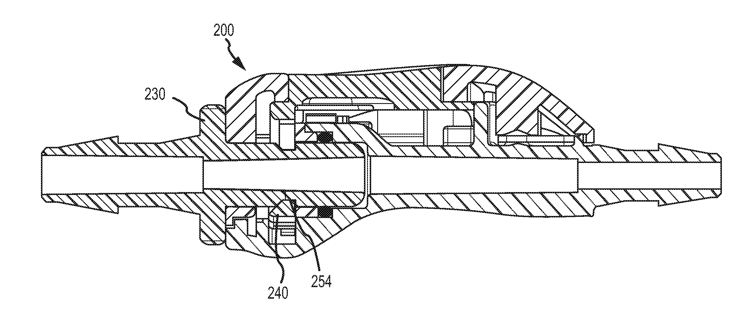 Fluid connector latches with profile lead-ins