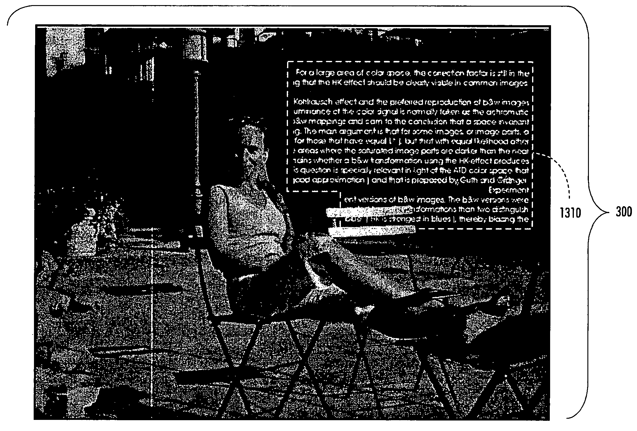 Method for automatically determining a region of interest for text and data overlay