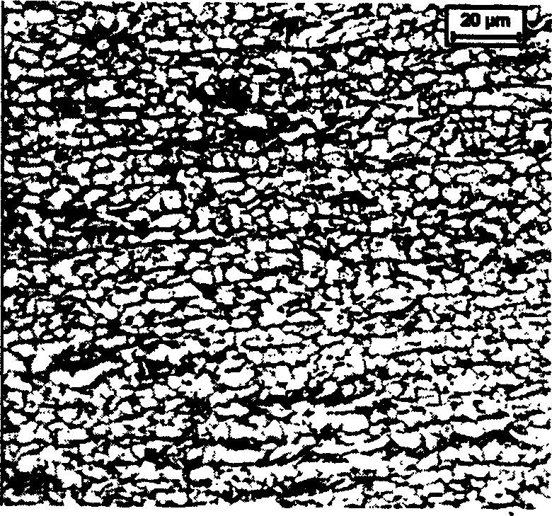 Preparation method of low carbon 42MPa grade composite fortified ultrafine crystal grain band steel