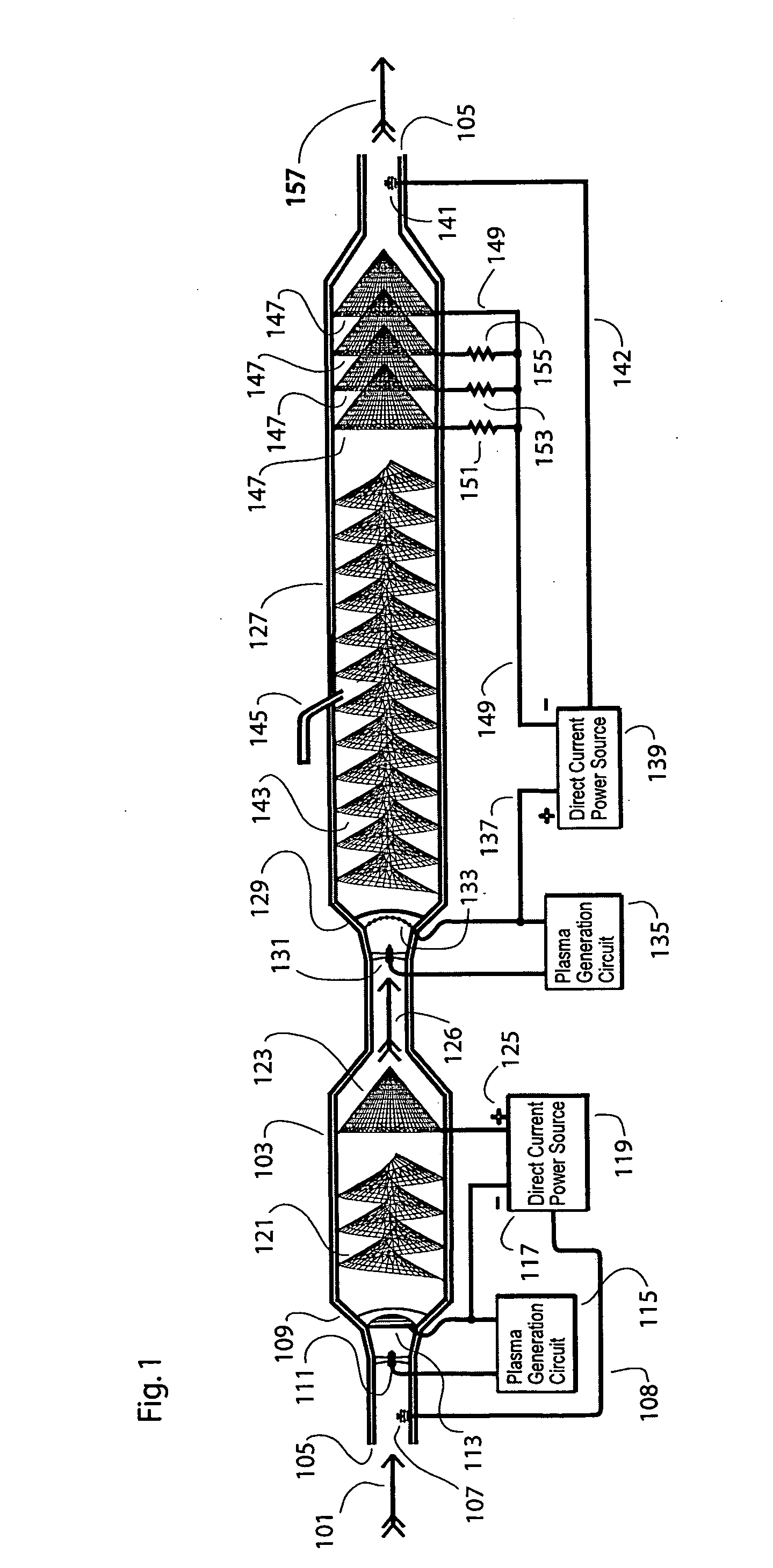 Plasma actuated electronic catalytic converter