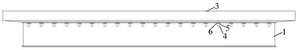 Prefabricated assembled steel-concrete composite beam connected by adopting high-strength bolt