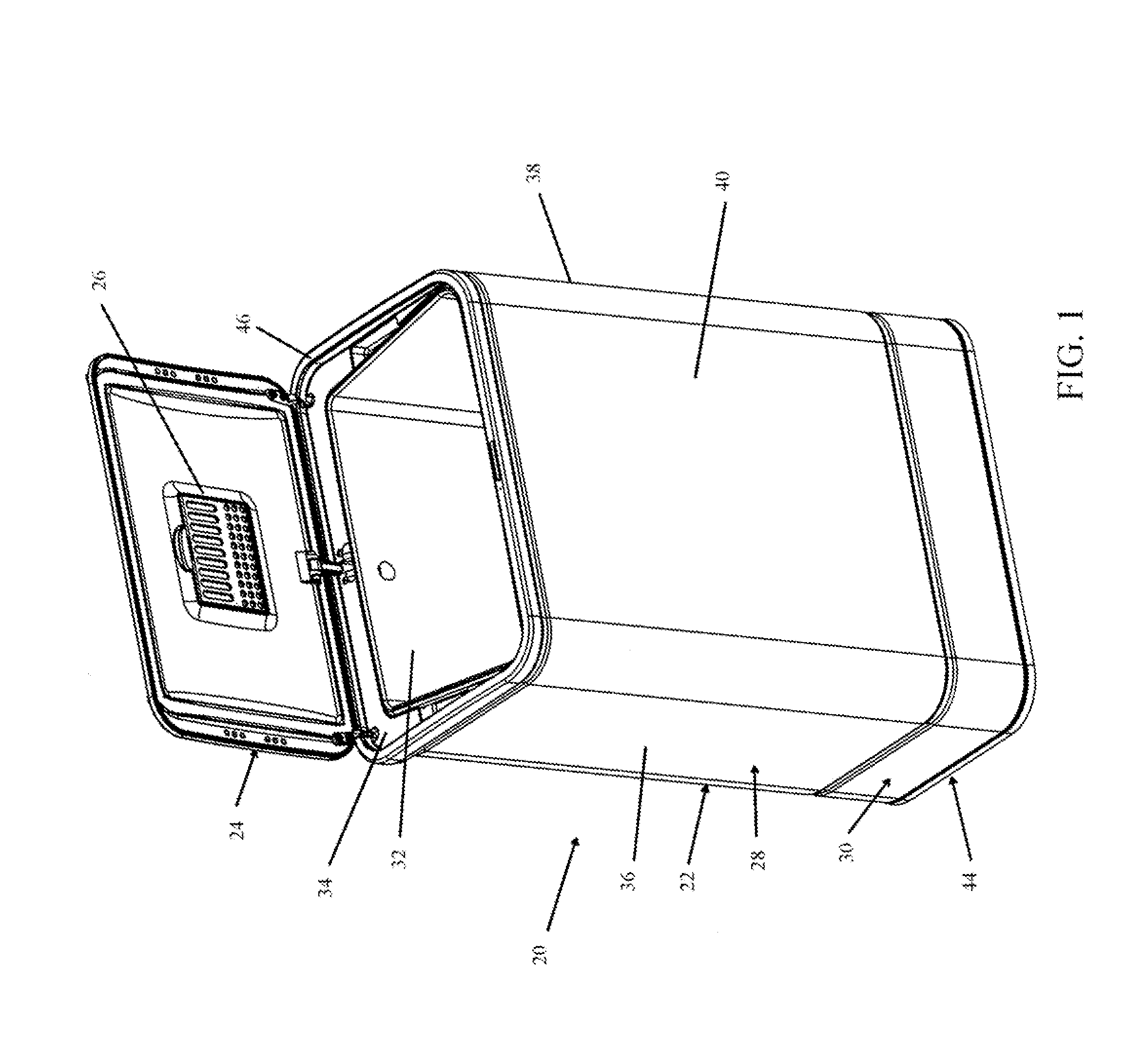 Trash can with power operated lid