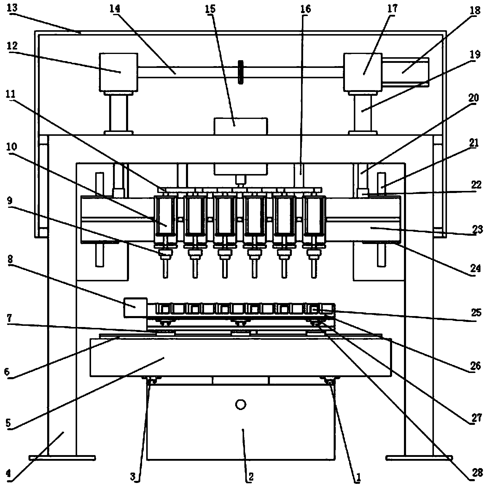 Numerical-control multi-spindle gantry drilling and milling machine tool