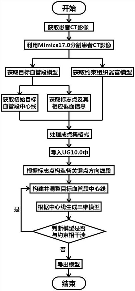 Parametric modeling method of ascending aorta, aortic arch and its three branches