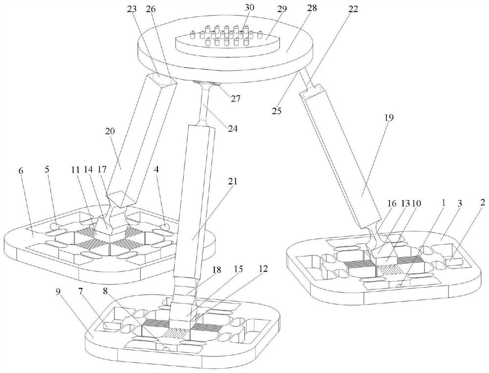 Flexible parallel multi-degree-of-freedom space micro-vibration device