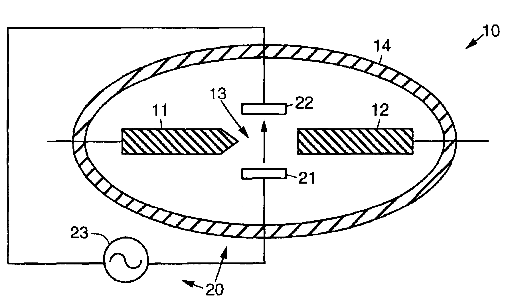 Electrostatic discharge protection apparatus and method employing a high frequency noncoupled starter circuit