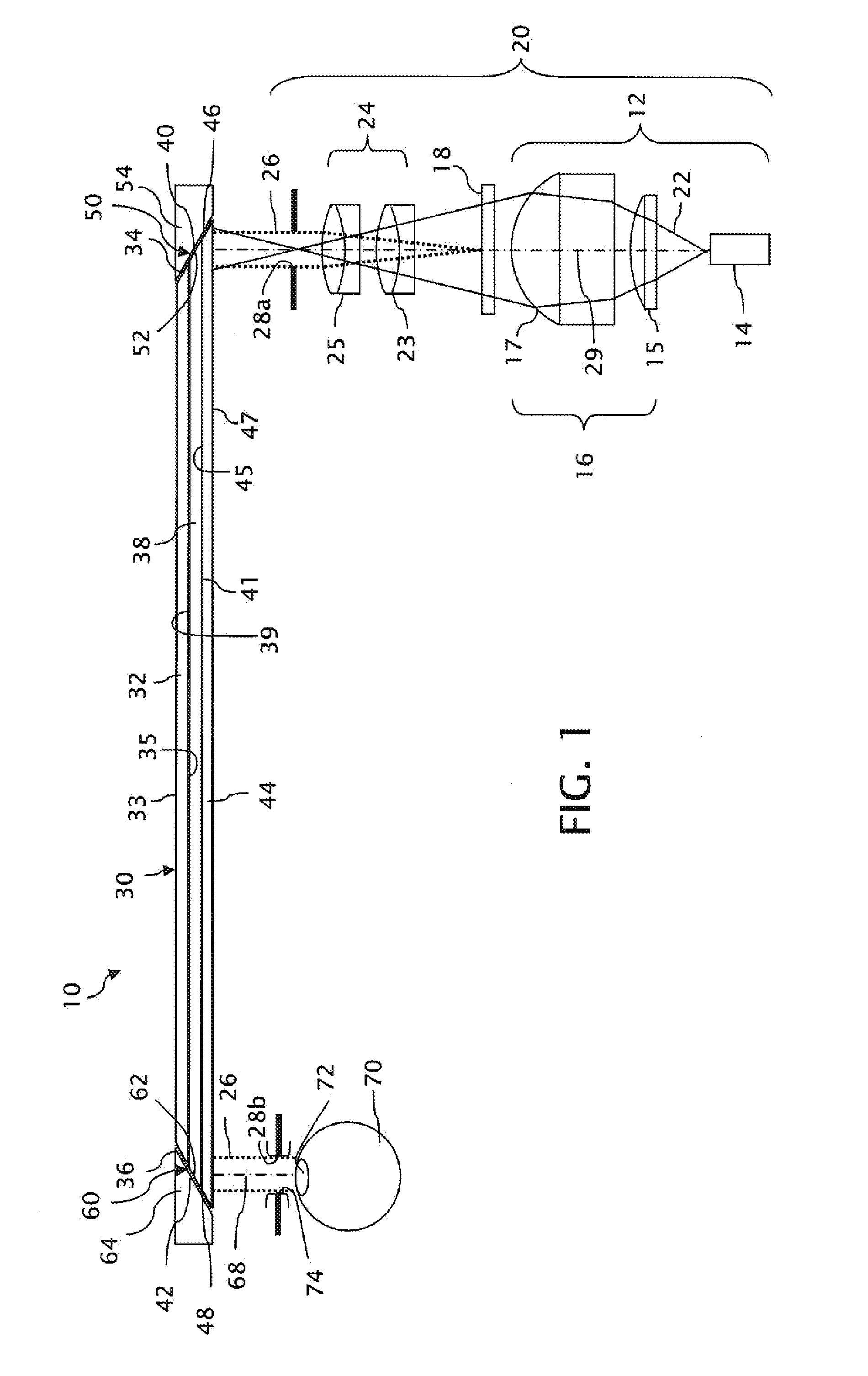 Prismatic multiple waveguide for near-eye display