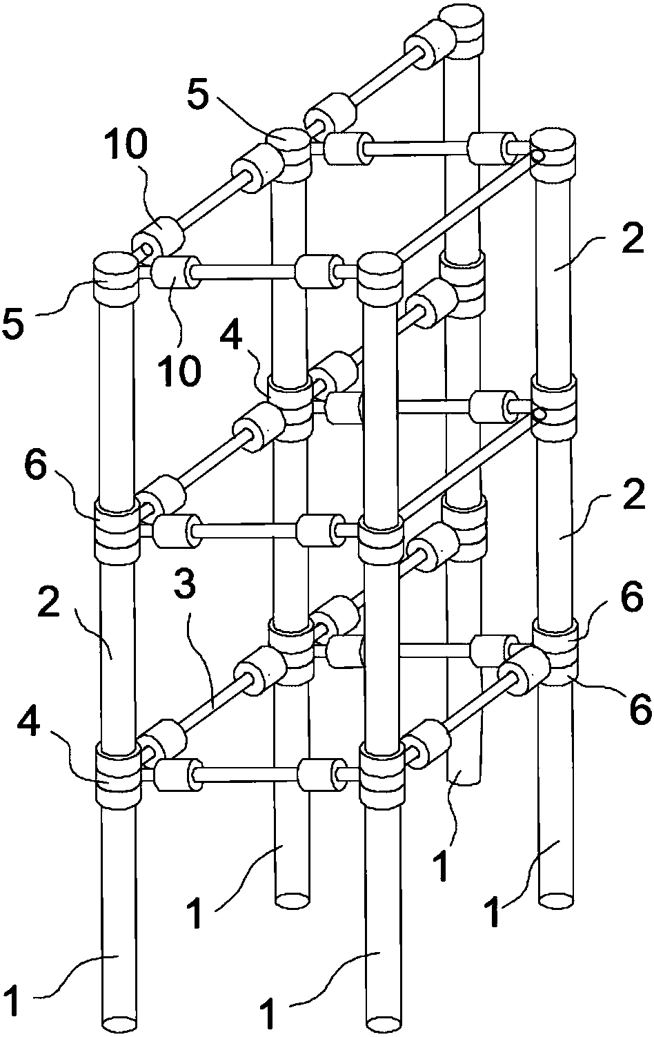 Spliced and assembled framework building structure and construction method thereof