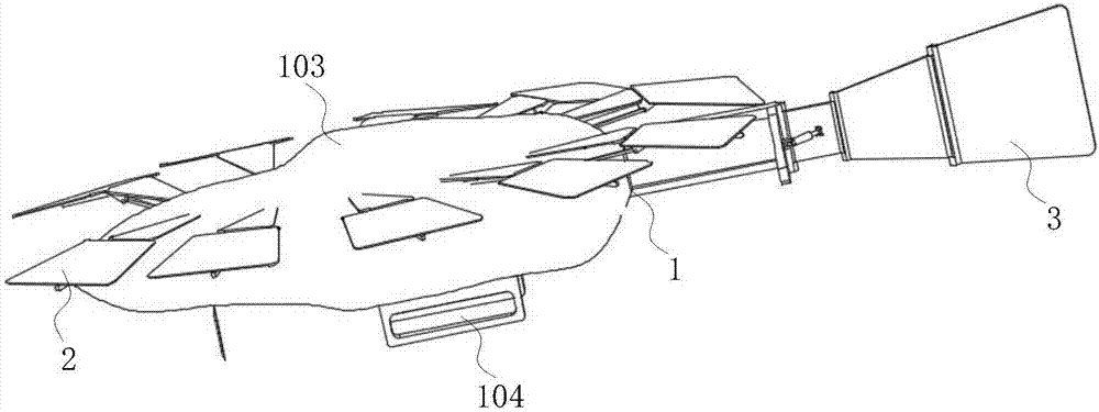 Tandem type hybrid power variable wing type bionic mechanical fish underwater vehicle