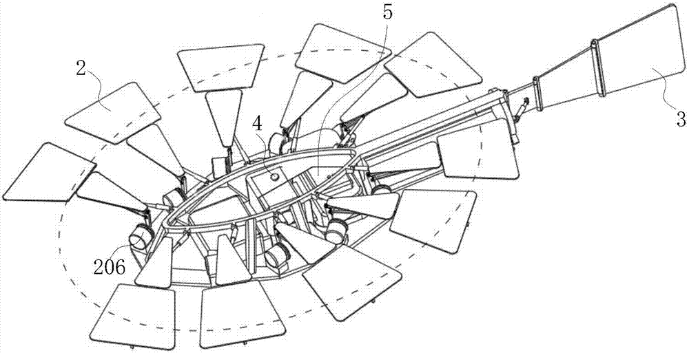 Tandem type hybrid power variable wing type bionic mechanical fish underwater vehicle