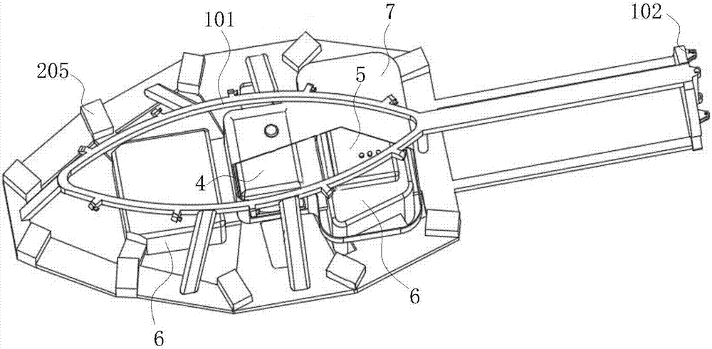 Tandem type hybrid power variable wing type bionic mechanical fish underwater vehicle