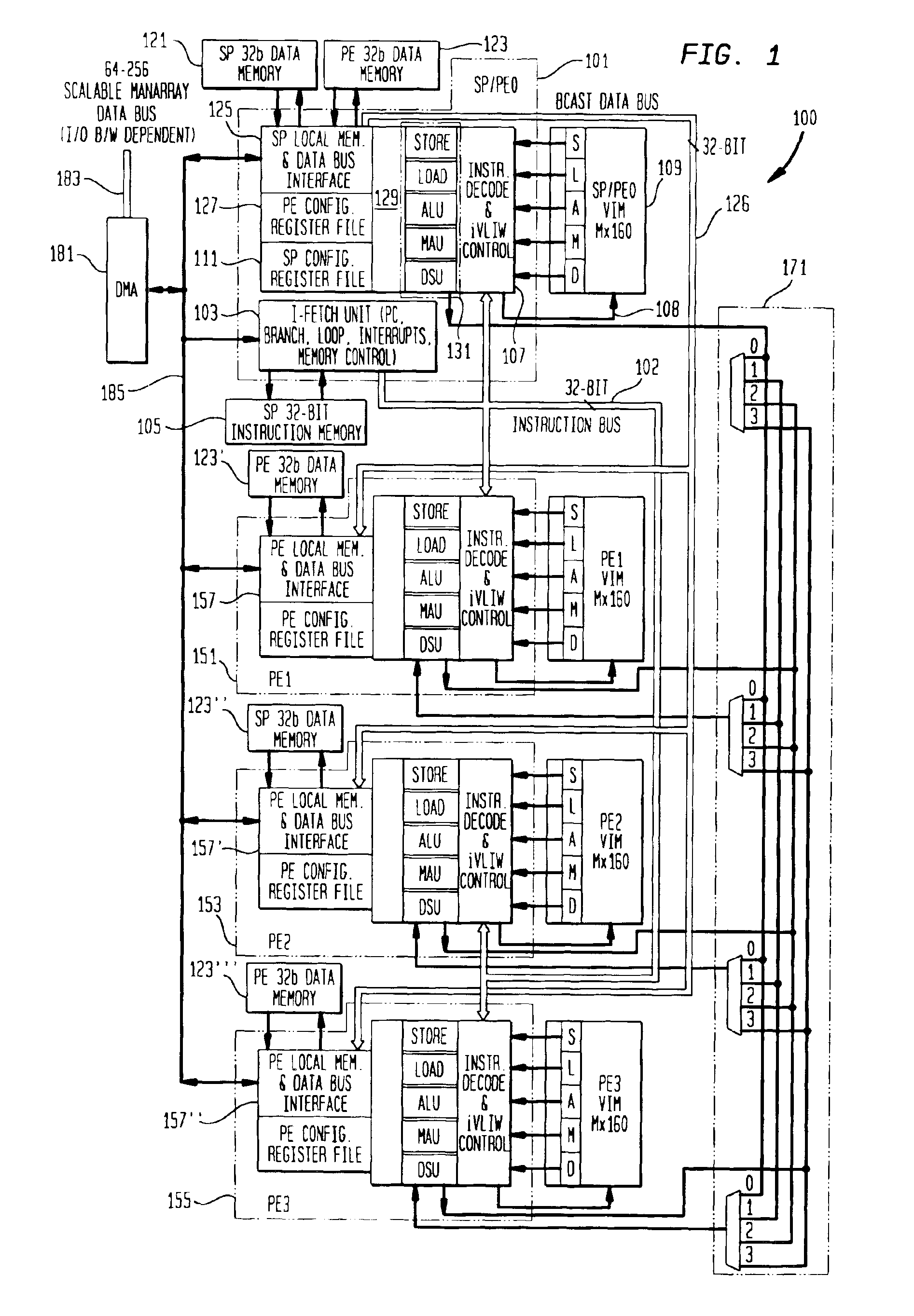 Methods and apparatus to support conditional execution in a VLIW-based array processor with subword execution