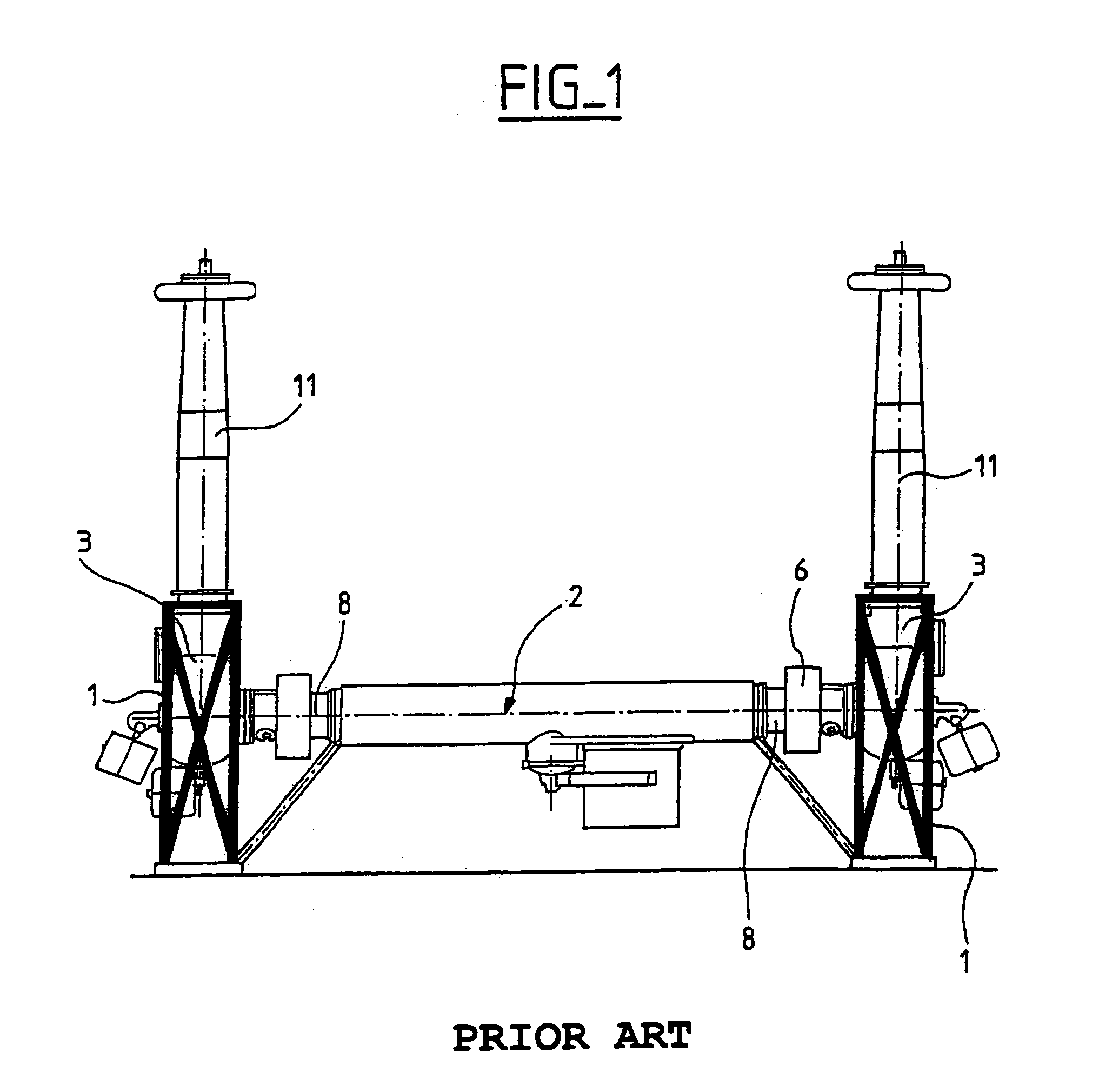 Articulated support with lateral movement for high-voltage or medium-voltage electrical plant