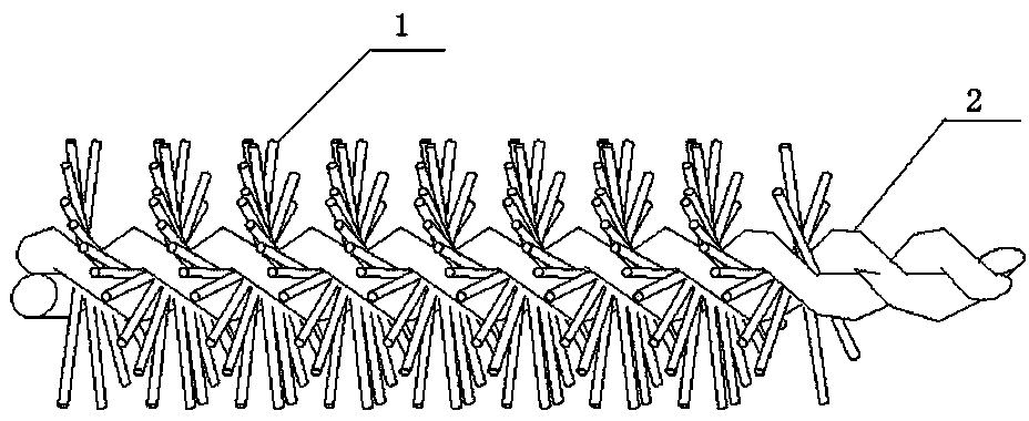 Buffing wheel based on fiber ropes containing chopped fibers and production method of buffing wheel