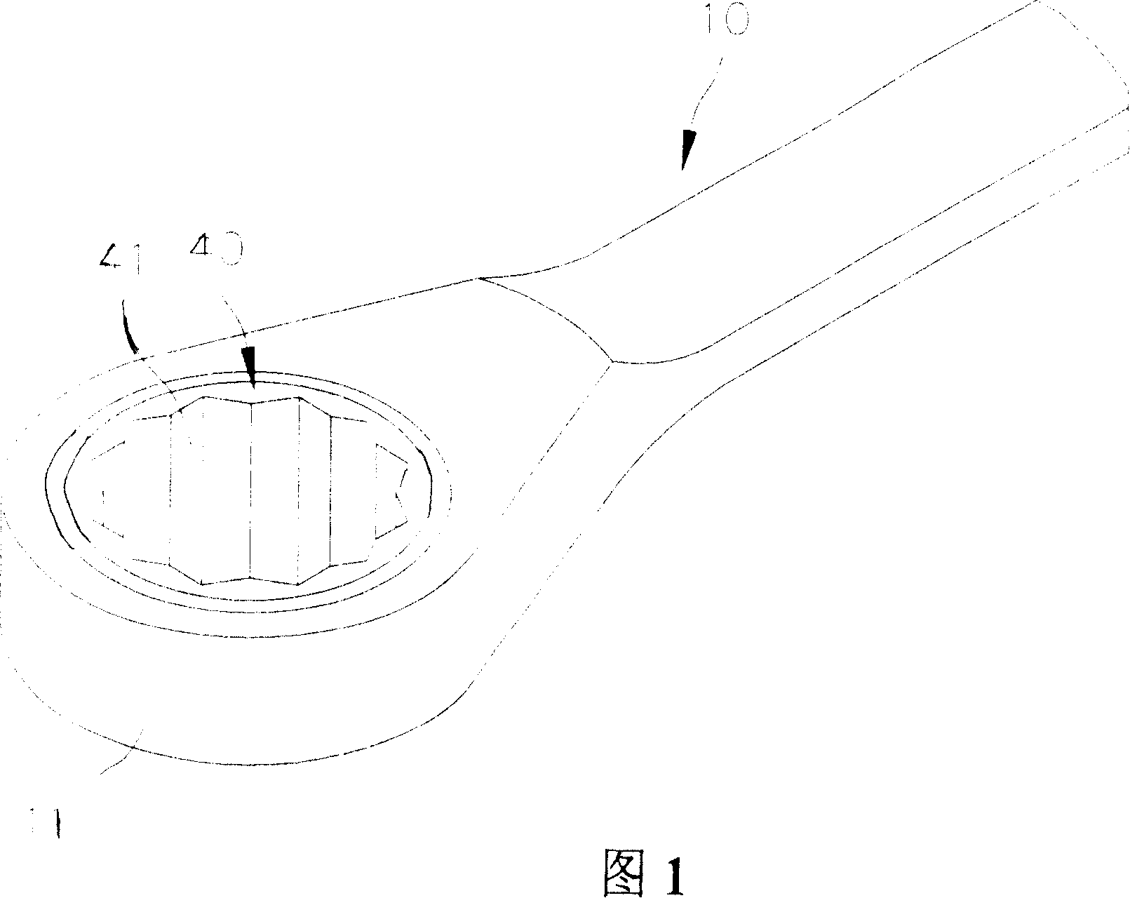 Unidirectional driving spanner with protective device