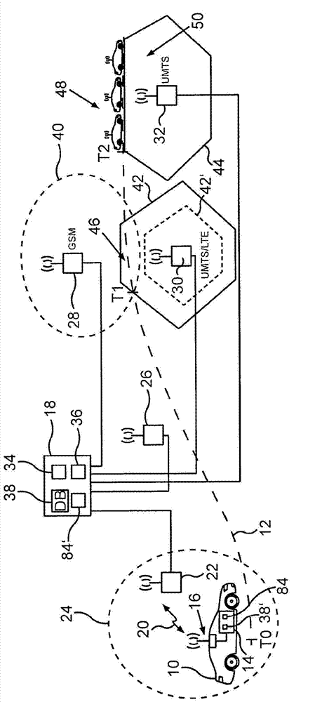 Method for transmitting data between a mobile terminal and at least one stationary data network, mobile terminal and motor vehicle having a mobile terminal