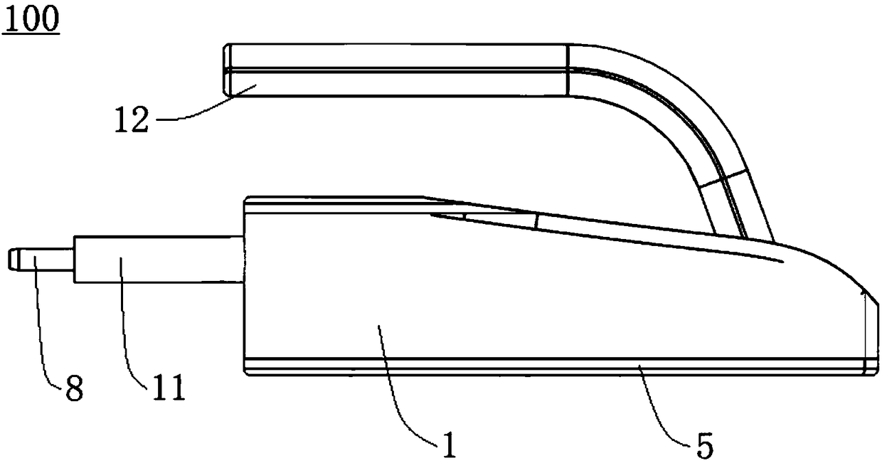 Clothing care ironing head and clothing care device with same