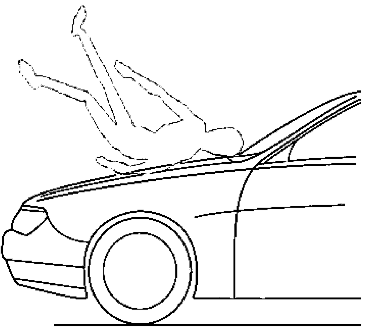 Energy absorption device with function of protecting pedestrians during collision and method for protecting pedestrians