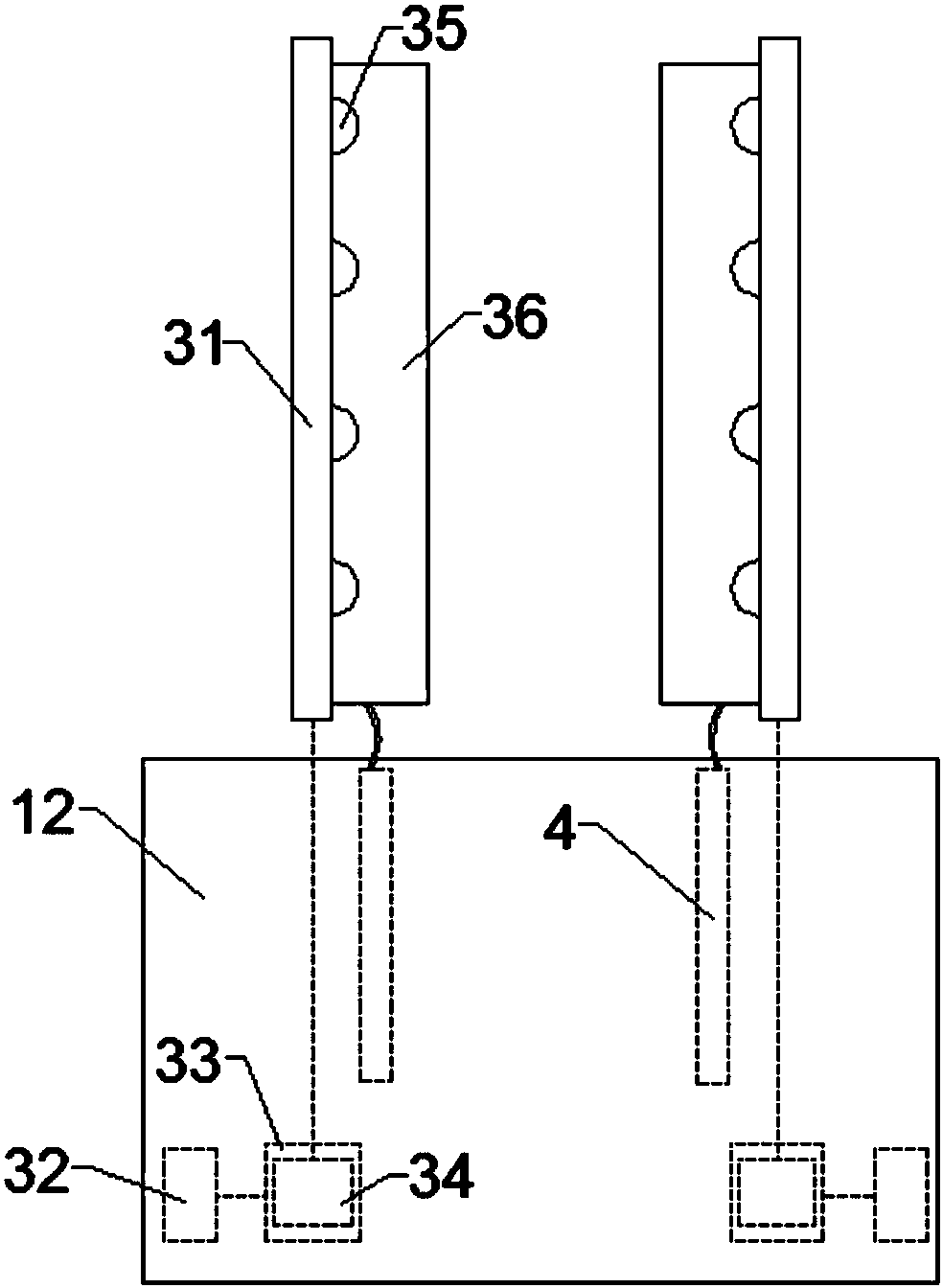 Gasbag type mechanical arm