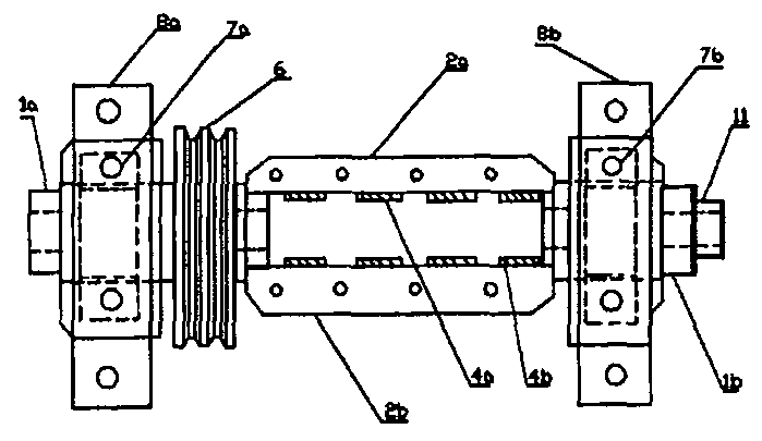 An u-iron frame type straightening drum