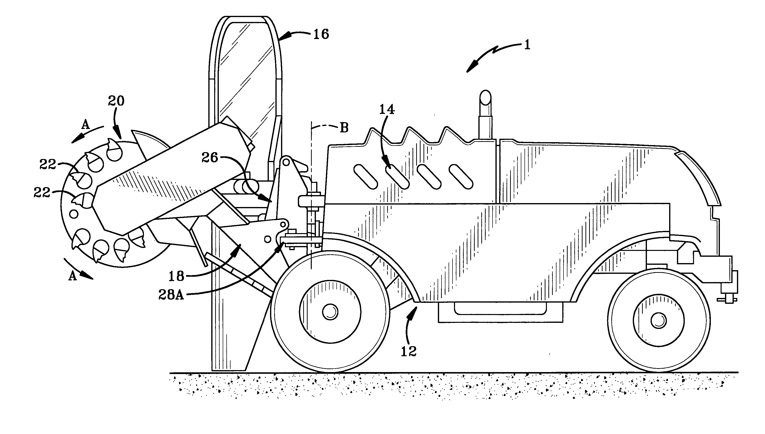 Load control for stump cutter