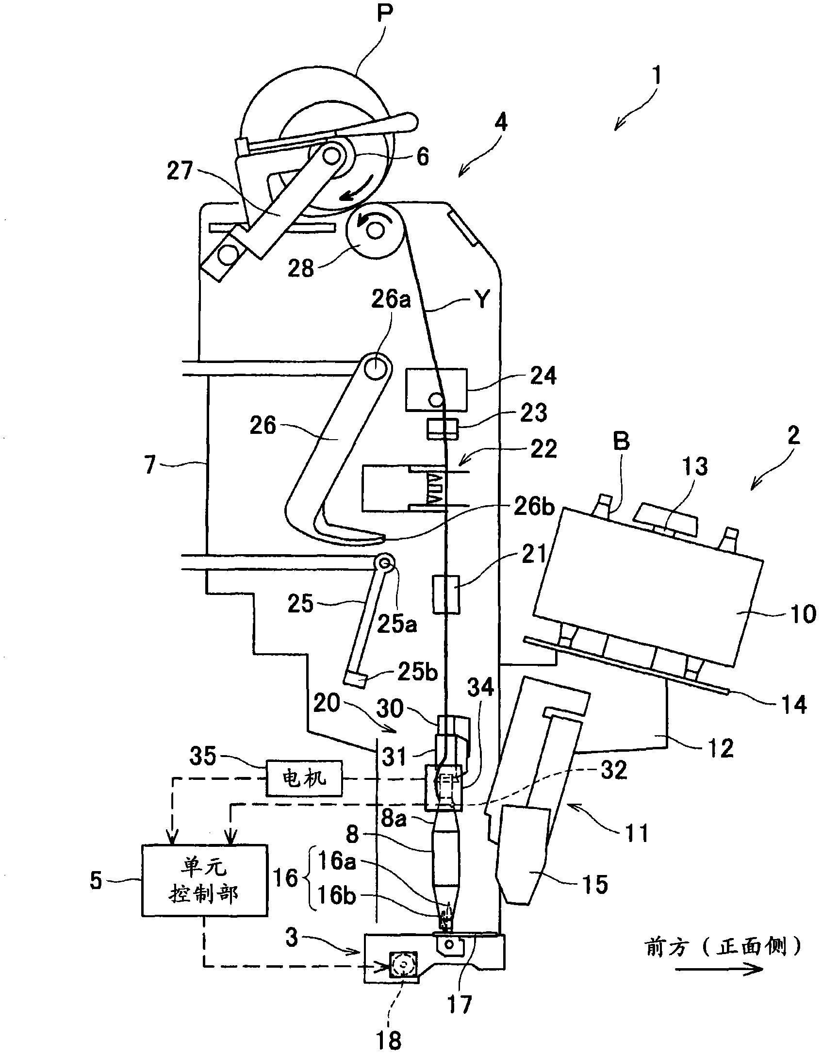 Yarn winding device and yarn unwinding method