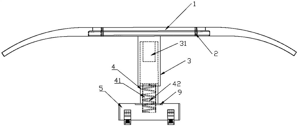 A magnetic repulsion suspension pantograph