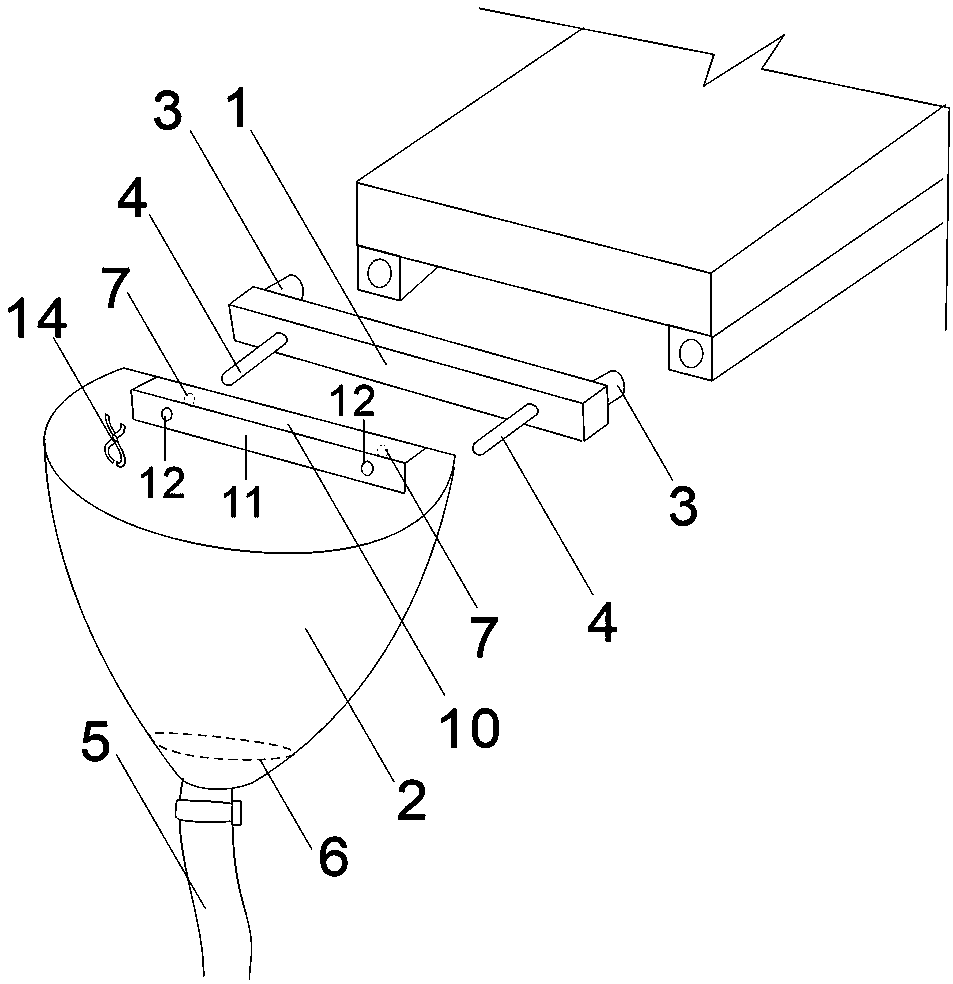 Leakage liquid collecting device for lithotomy position operation