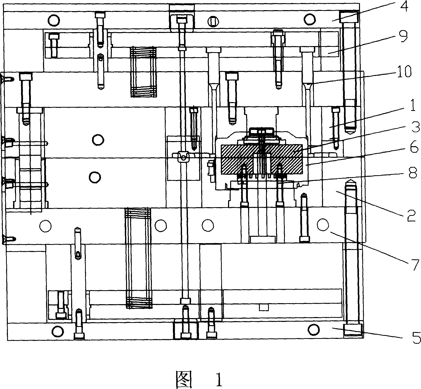 Thermosetting injection mold for plastic packaged motor assembly