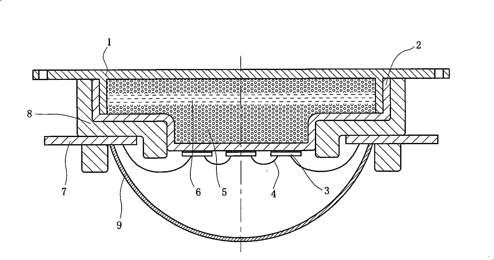 High power LED phase transition heat sink structure