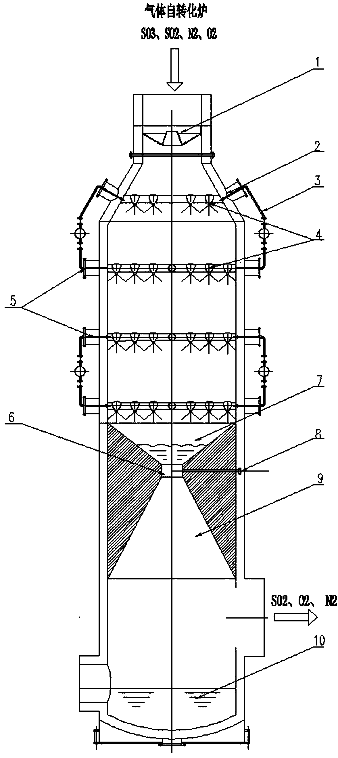 A Diluter Low-set Ultrasonic Spray Tower