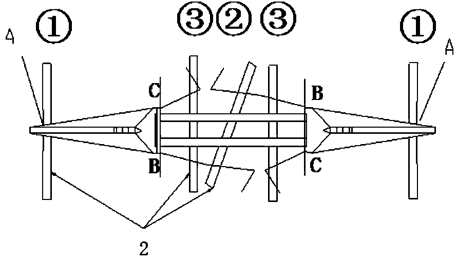 Installation and construction method of flexible contact network section insulator