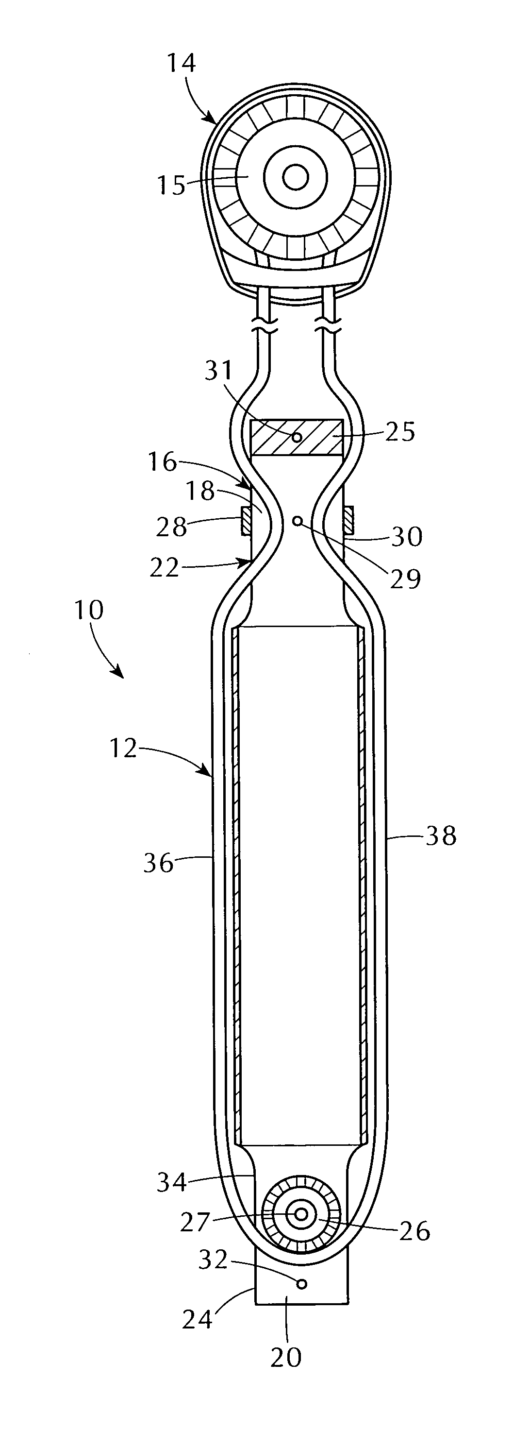 Anti-strangulation apparatus for, and hanging freely with, a looped cord of a window covering device