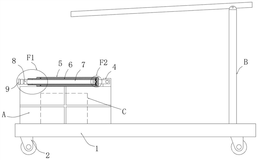 Tool display rack and subway electric power overhaul vehicle thereof