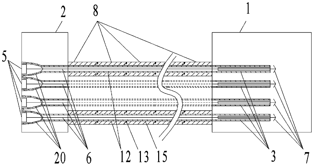 Earth tunnel supporting structure passing through existing railway and construction method thereof