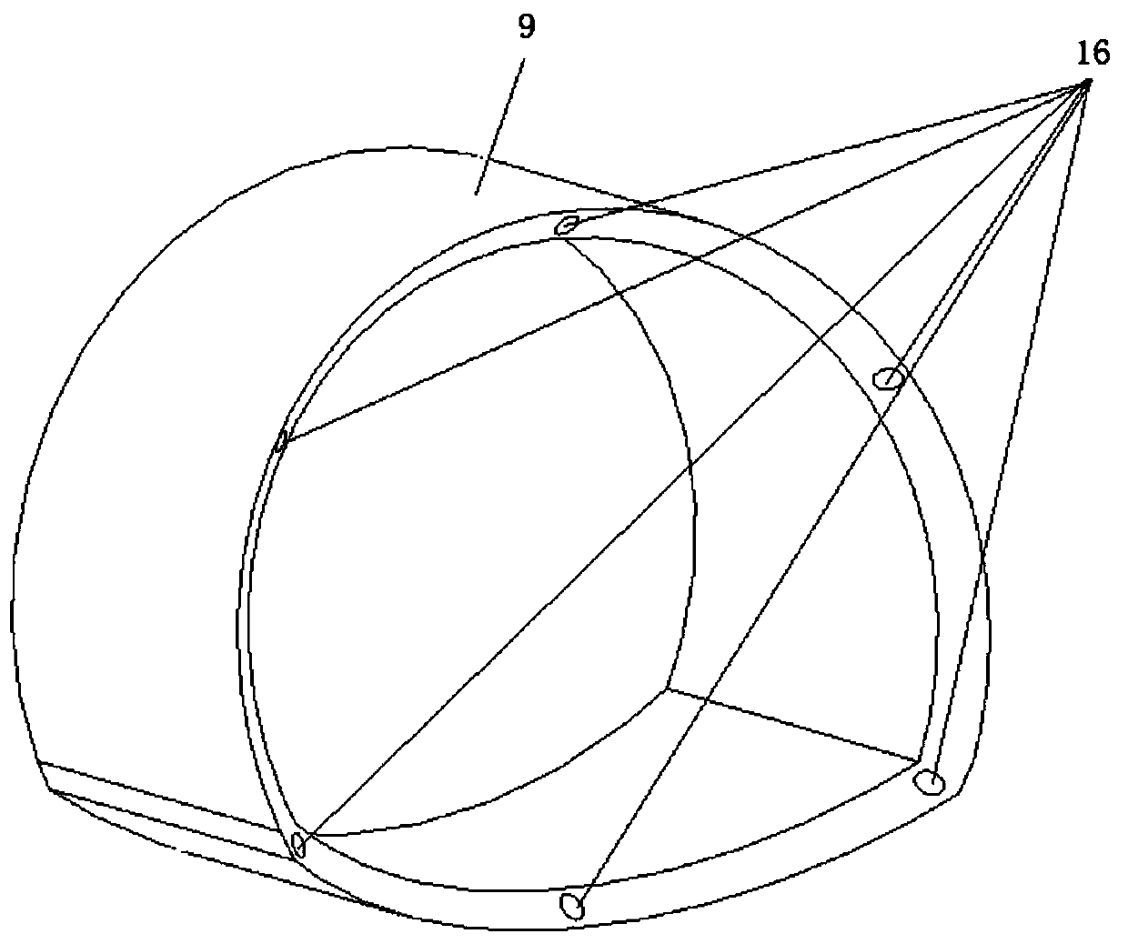 Earth tunnel supporting structure passing through existing railway and construction method thereof