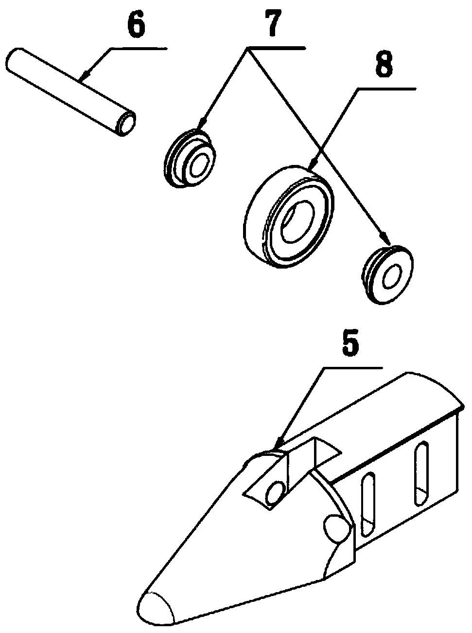 Idler wheel strip with guide