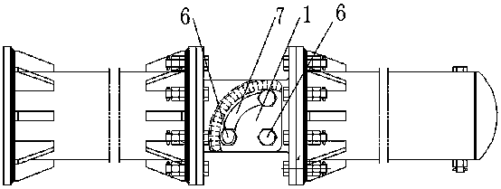 Rotation adjusting device for steel pipe skeleton jumper