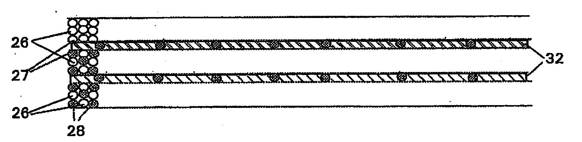 Production method and filter comprising non woven fabric and/or filtering injector structures or sheets which are obtained using said method and which are intended for the filtration and elimination of legionella pneumophila in any installation at risk from legionella pneumophila proliferation