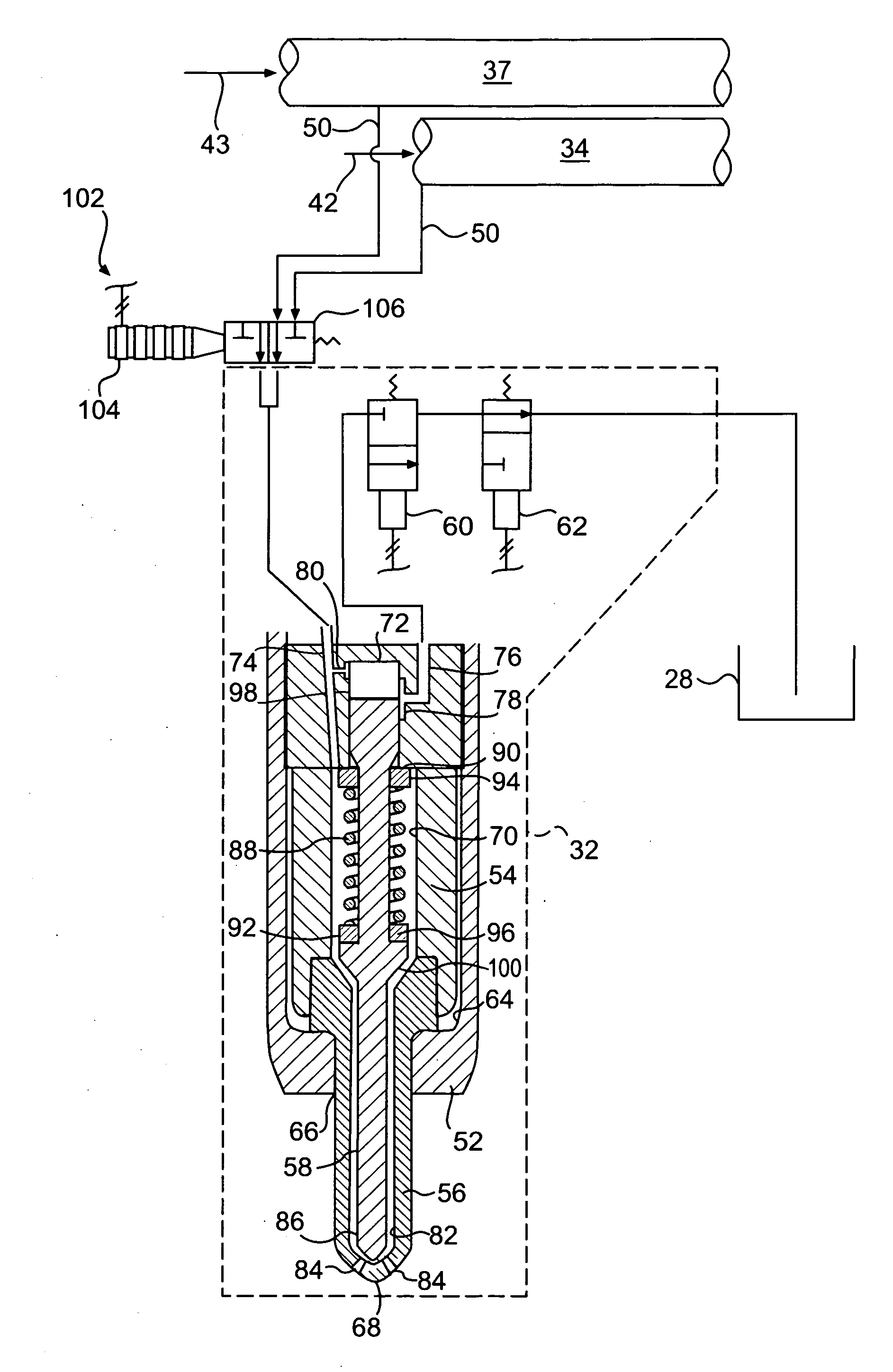 Multi-source fuel system for variable pressure injection