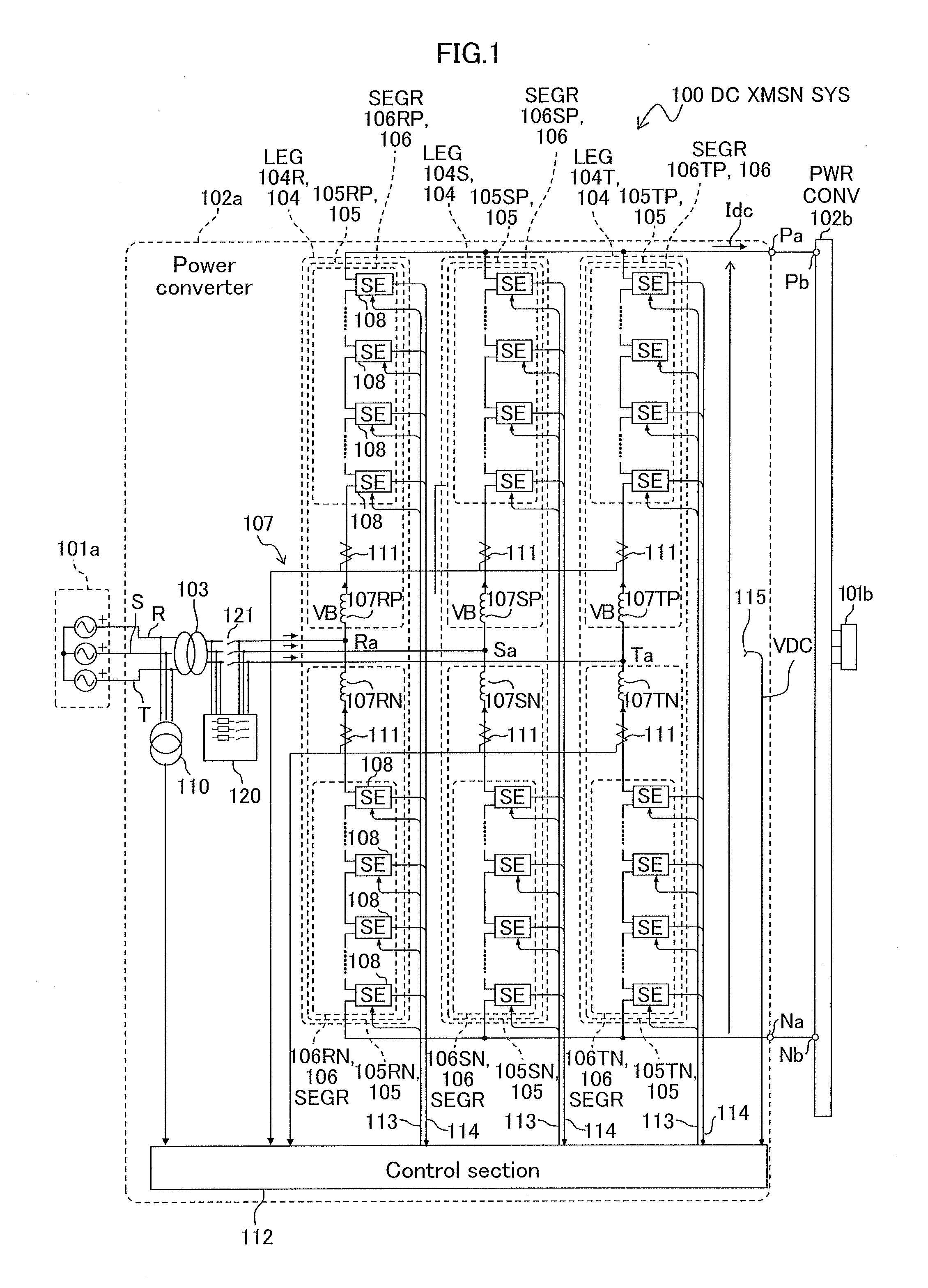 Switching Element, Power Converter, Direct Current Transmission System, Current Control Device, Method of Controlling Power Converter, and Method of Controlling Current in Voltage Source Converter