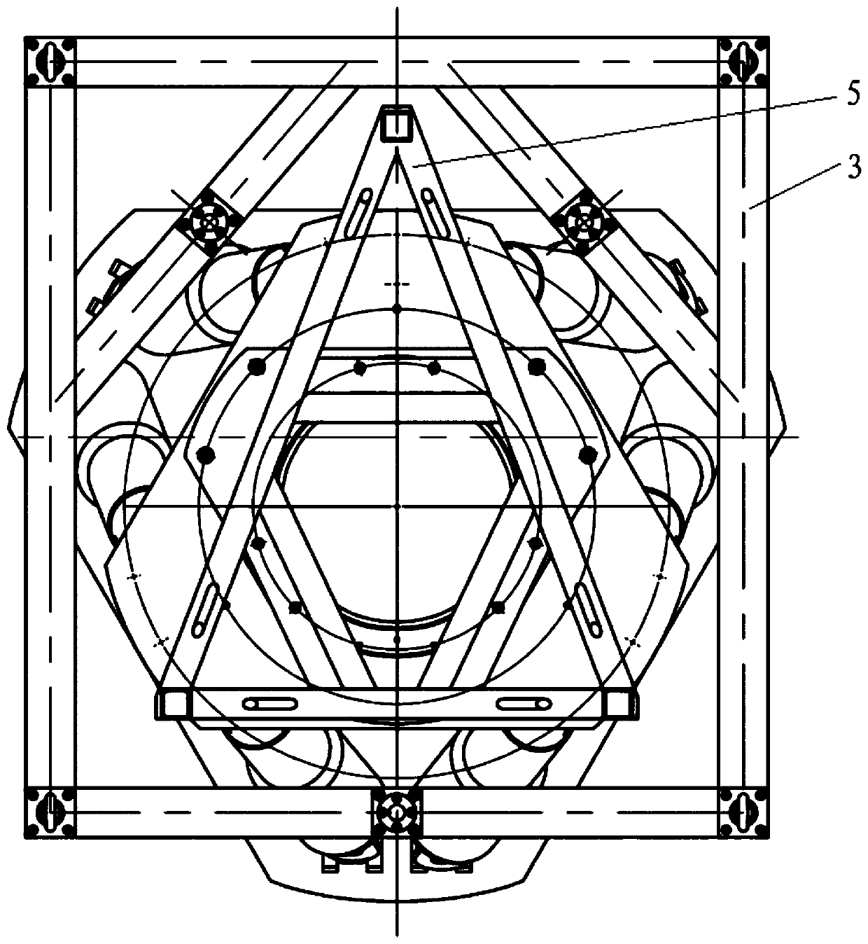 High-precision positioning system and method for large-aperture reflector