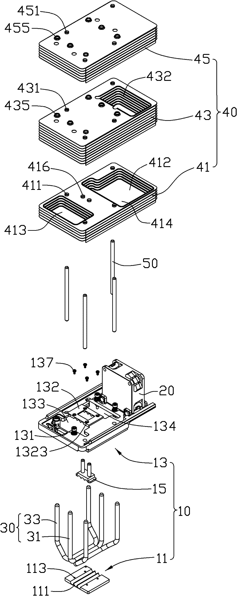 Heat radiating device