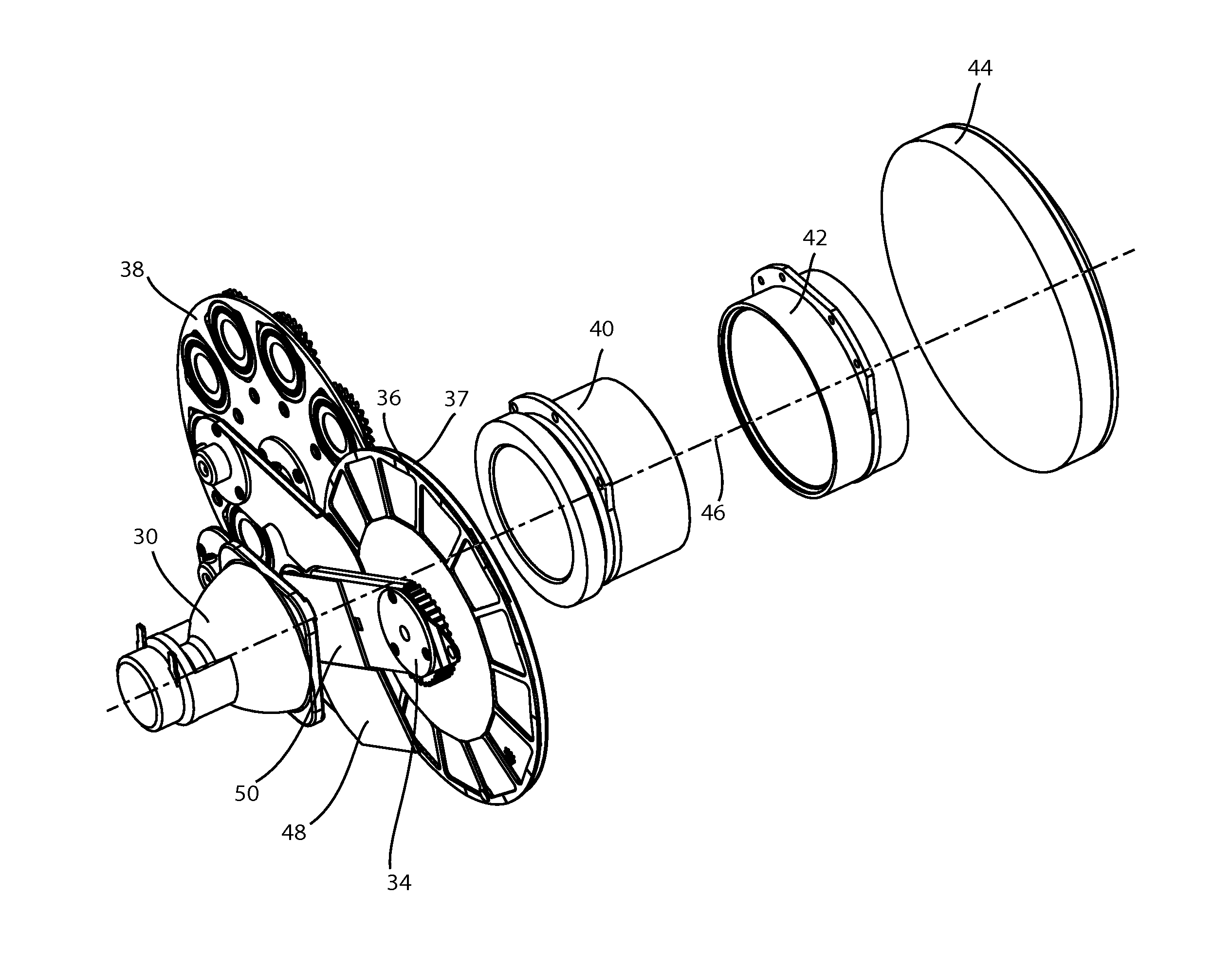 Heat protection and homogenizing system for a luminaire utilizing a lamp with an intense hotspot